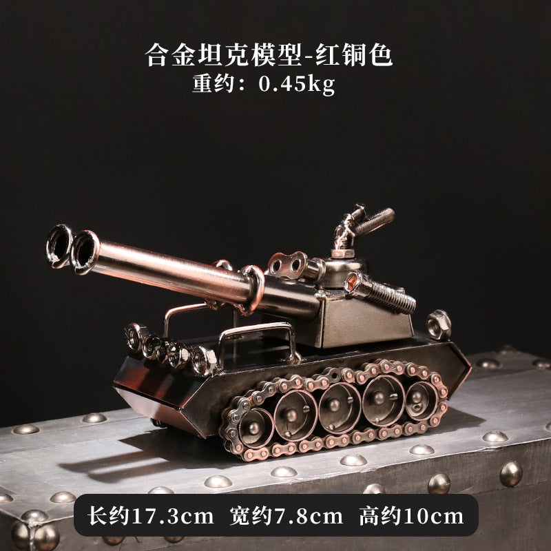 Cross-border Hot Selling Retro Style Iron Art Model Crafts Ornaments High-level Living Room Bedroom Desktop Decorations