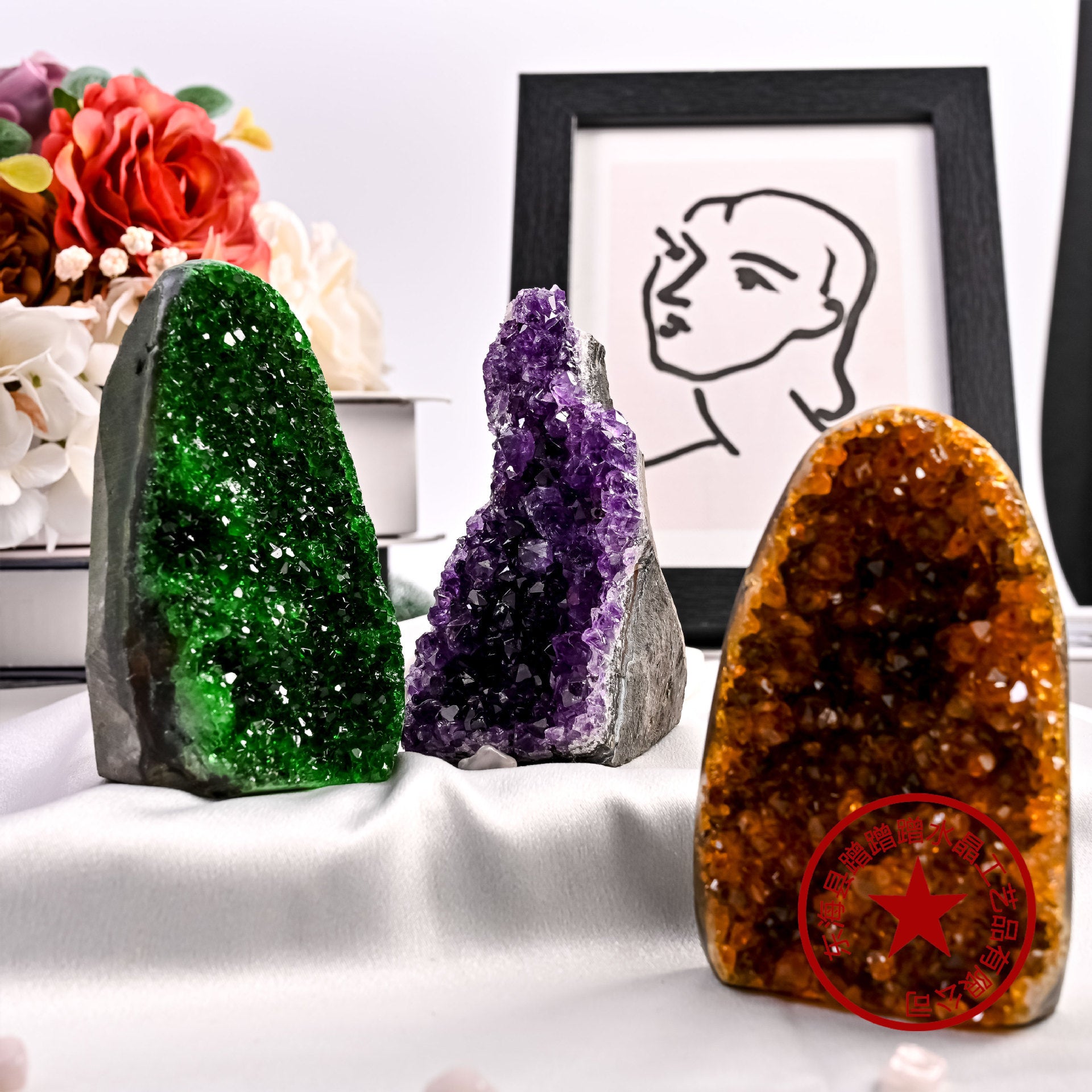 Cross-border crystal multi-color crystal crystal town color crystal town home feng shui ornaments east China sea crystal wholesale a generation of hair