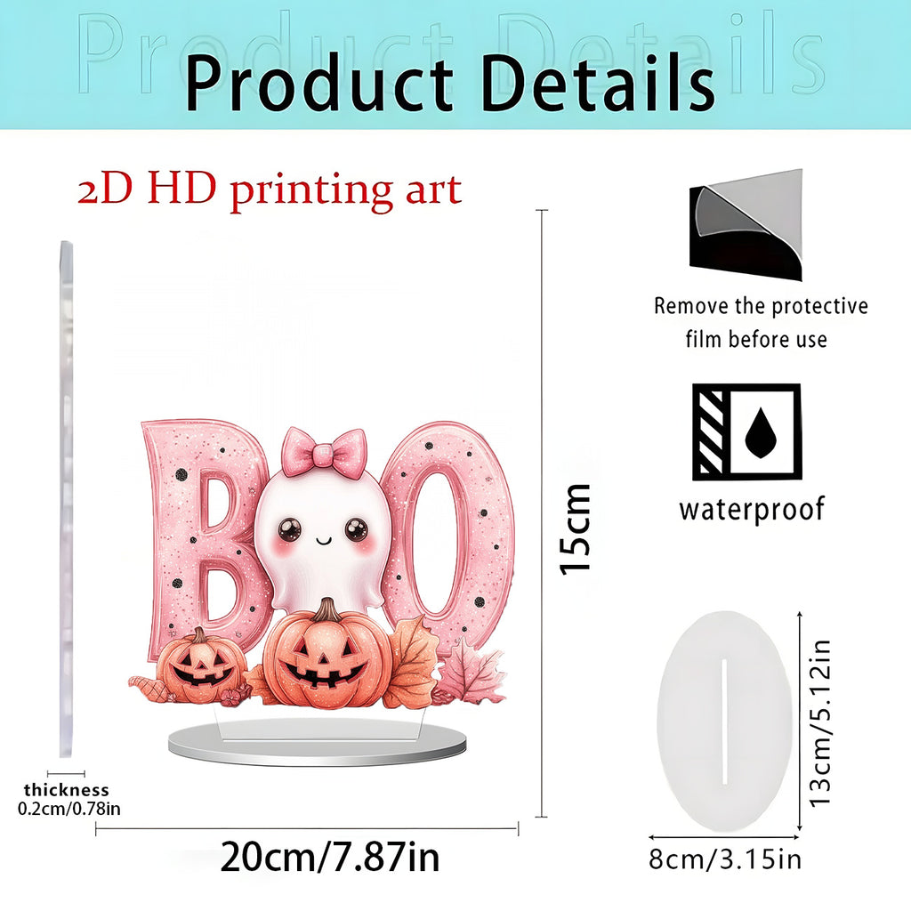 Cross-Border New Product Halloween Creative Funny Horror Doll 2D Acrylic Holiday Party Decoration Halloween Ornaments