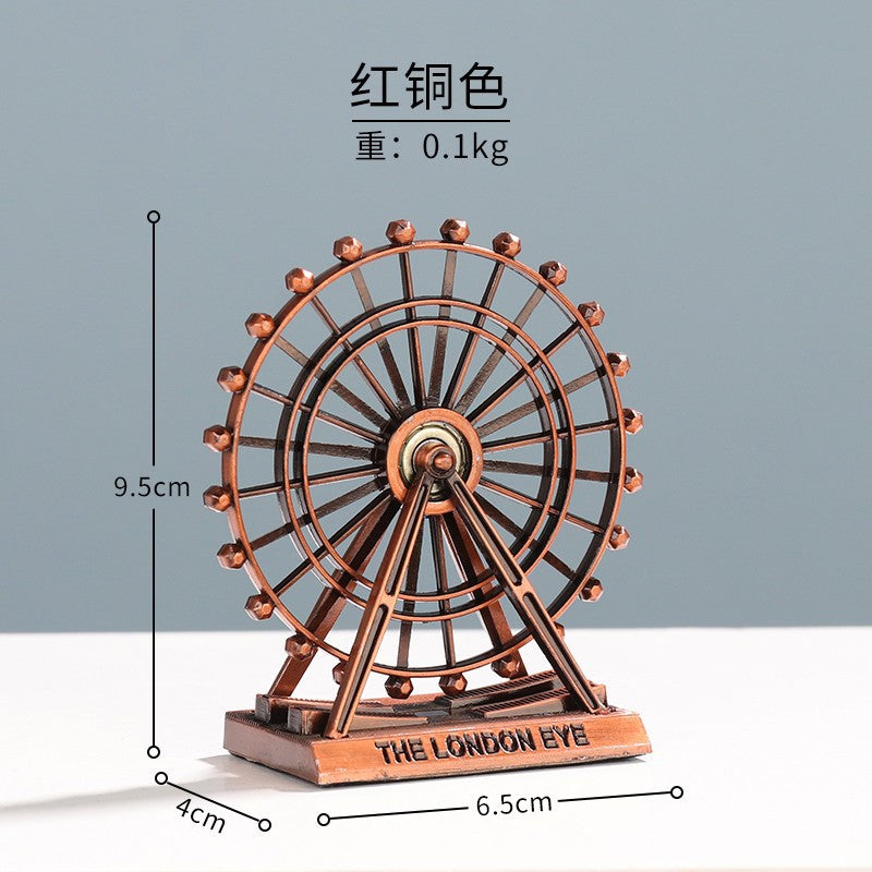 Cross-border Hot Selling Retro Style Iron Art Model Crafts Ornaments High-level Living Room Bedroom Desktop Decorations