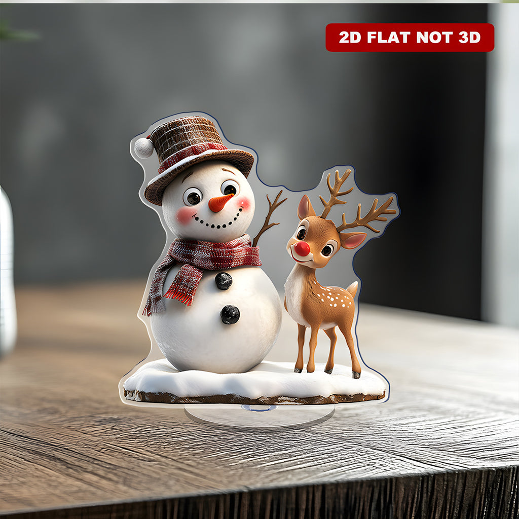 Cross-Border New Product Christmas Creative Acrylic Flat Christmas Party Home Desktop Decoration Crafts