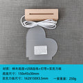Hammer Painting Wooden Luminous Base Charging Long Acrylic Night Light Desktop Ornaments LED Wood Base