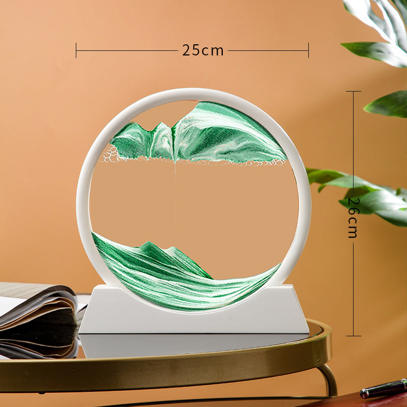 Source Factory Cross-border Explosions Creative 3D quicksand Painting Ornaments Small Hill Crafts Home Decompression Gift Round