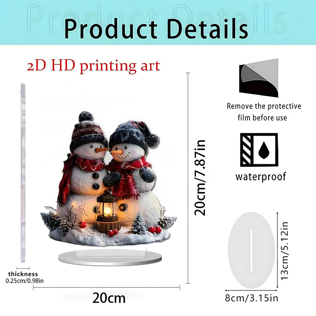 Cross-Border New Product Christmas Creative Acrylic Flat Christmas Party Home Desktop Decoration Crafts