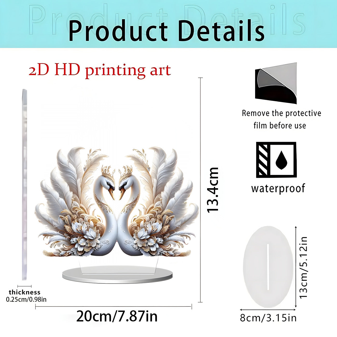 Cross-Border New Product Cupid Angel Decorative Stand 2D Acrylic Ornaments Home Desktop Entrance Accessories Gifts