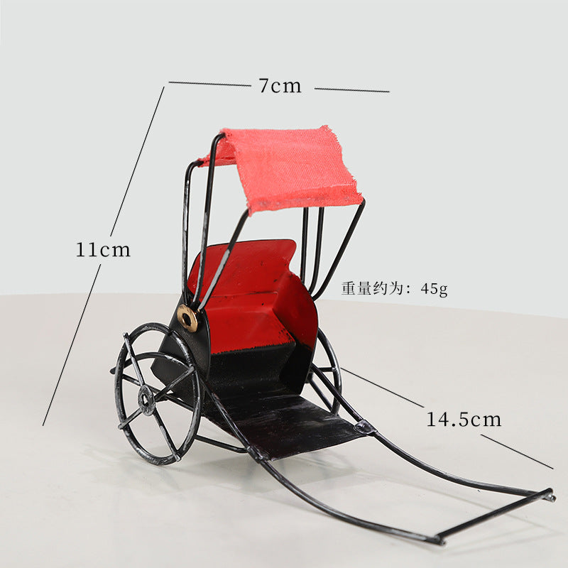 Cross-border Hot Selling Retro Style Iron Art Model Crafts Ornaments High-level Living Room Bedroom Desktop Decorations