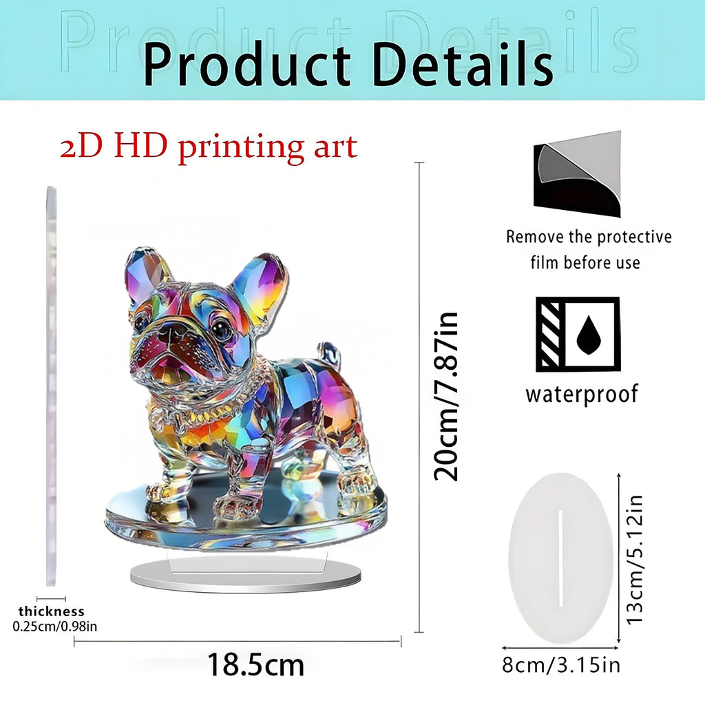 Cross-Border New Christmas Igloo Santa Claus Reindeer 2D Acrylic Flat Home Desktop Decoration