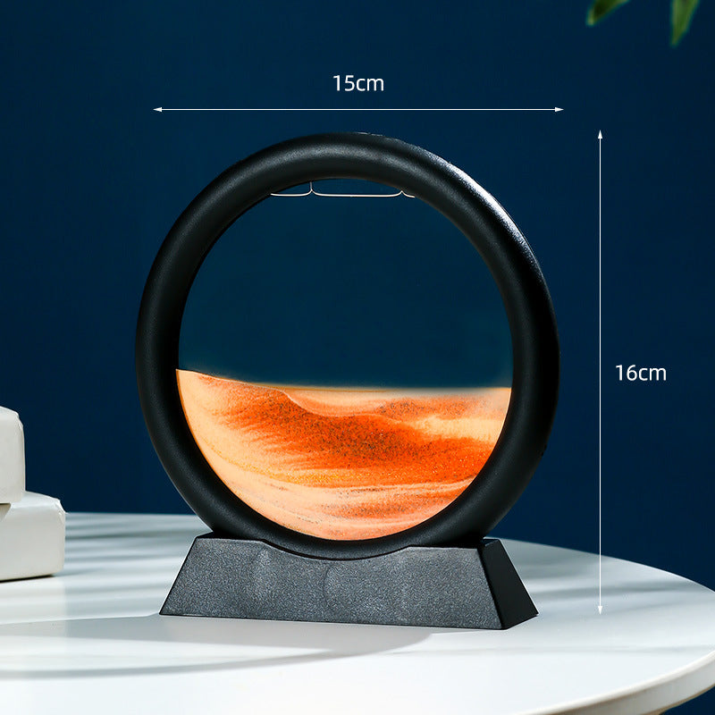 Source Factory Cross-border Explosions Creative 3D quicksand Painting Ornaments Small Hill Crafts Home Decompression Gift Round