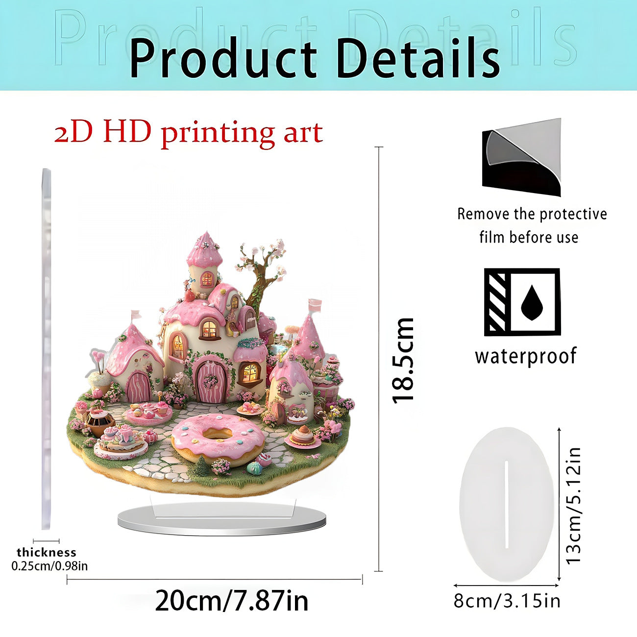 Cross-Border New Christmas Igloo Santa Claus Reindeer 2D Acrylic Flat Home Desktop Decoration