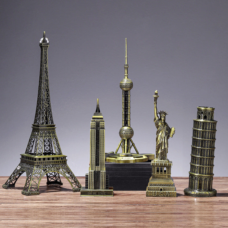 Cross-border Hot Selling Retro Style Iron Art Model Crafts Ornaments High-level Living Room Bedroom Desktop Decorations