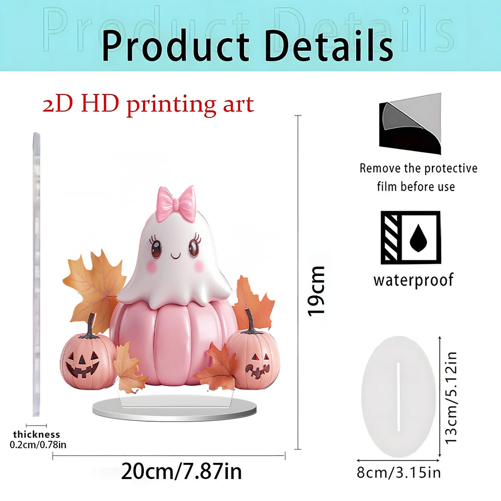 Cross-Border New Product Halloween Creative Funny Horror Doll 2D Acrylic Holiday Party Decoration Halloween Ornaments