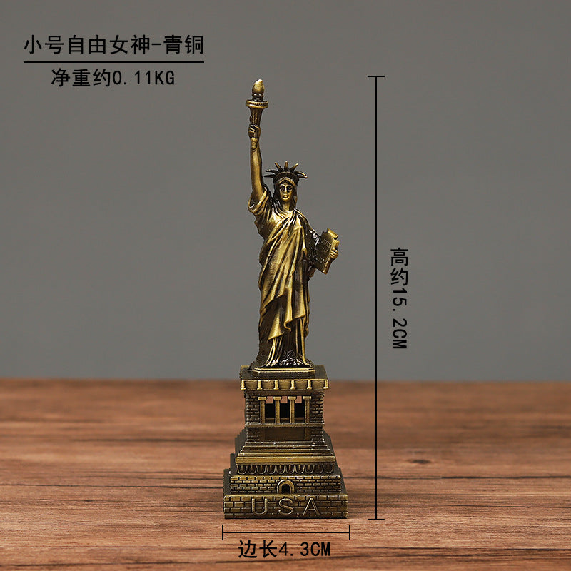 Cross-border Hot Selling Retro Style Iron Art Model Crafts Ornaments High-level Living Room Bedroom Desktop Decorations