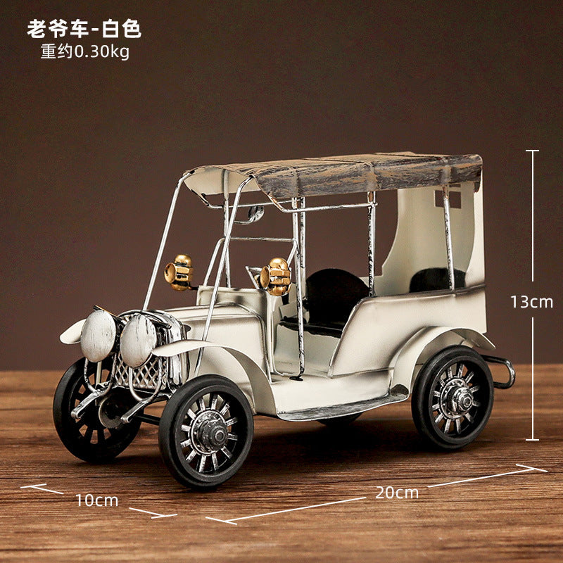 Cross-border Hot Selling Retro Style Iron Art Model Crafts Ornaments High-level Living Room Bedroom Desktop Decorations