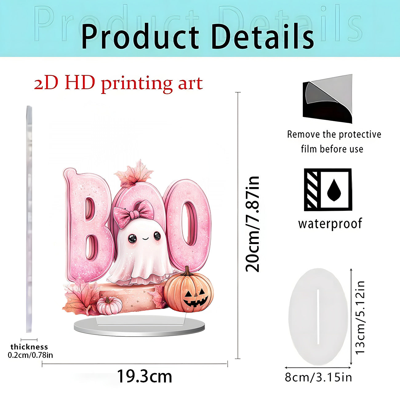 Cross-Border New Product Halloween Creative Funny Horror Doll 2D Acrylic Holiday Party Decoration Halloween Ornaments