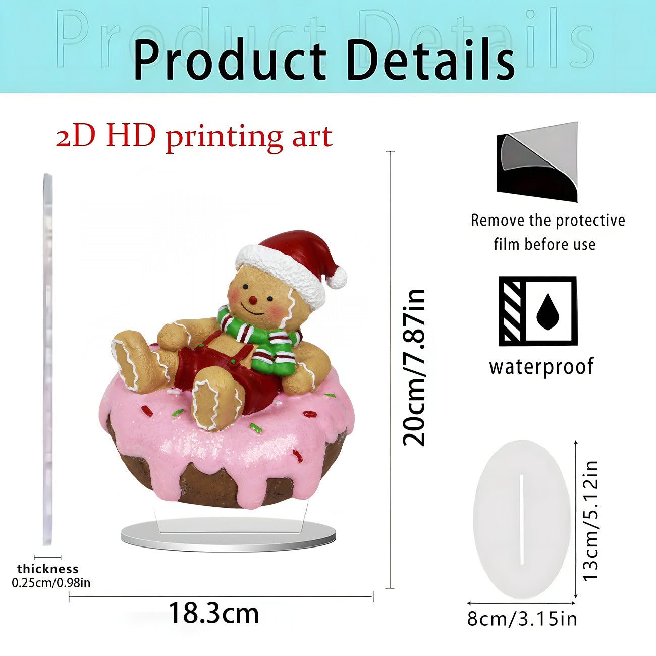 Cross-Border New Product Unicorn White Horse and Fairy 2D Acrylic Flat Stand Home Desktop Decoration Gift Ornaments