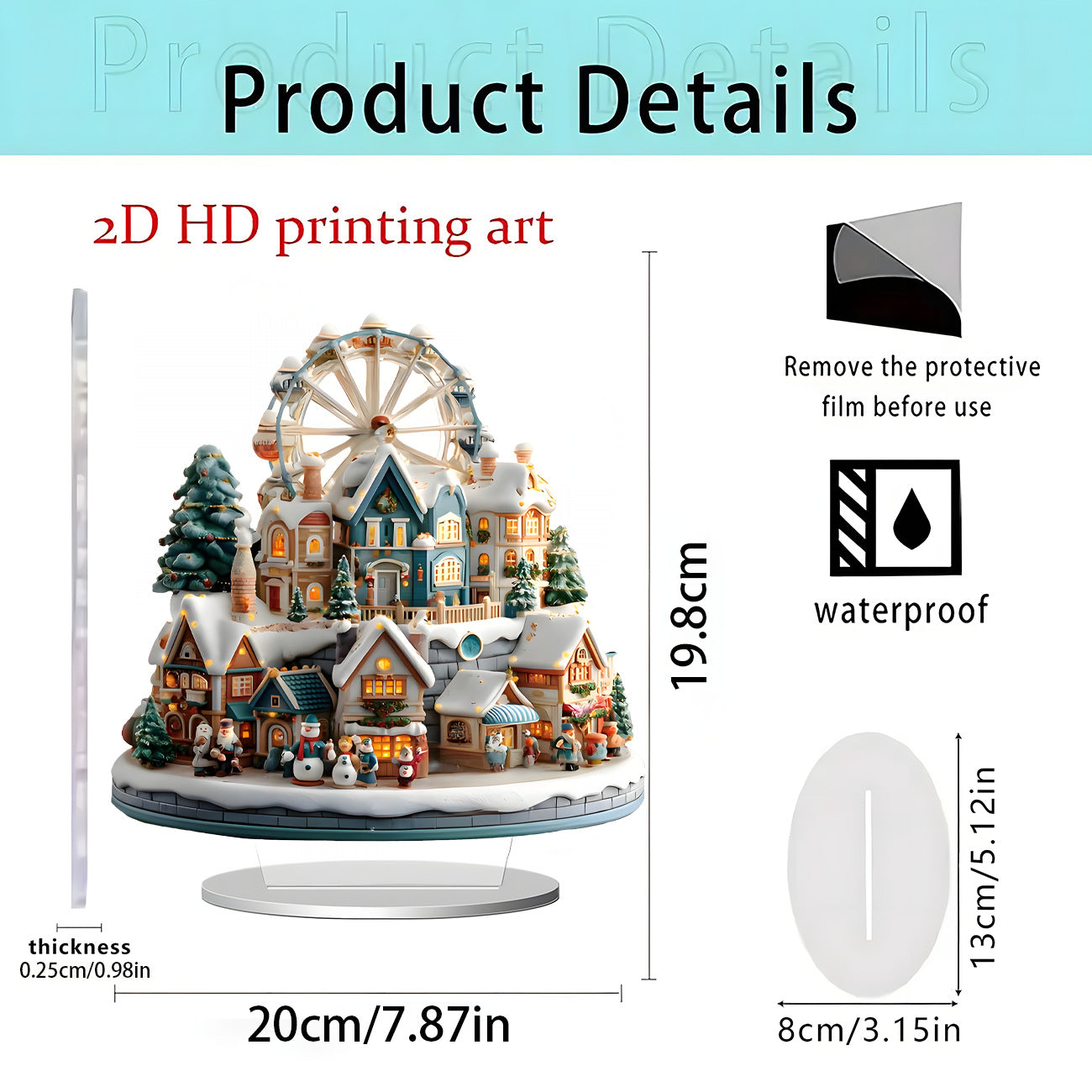 Cross-Border New Product Unicorn White Horse and Fairy 2D Acrylic Flat Stand Home Desktop Decoration Gift Ornaments