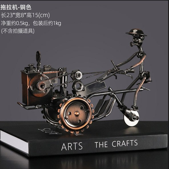 Cross-border Hot Selling Retro Style Iron Art Model Crafts Ornaments High-level Living Room Bedroom Desktop Decorations
