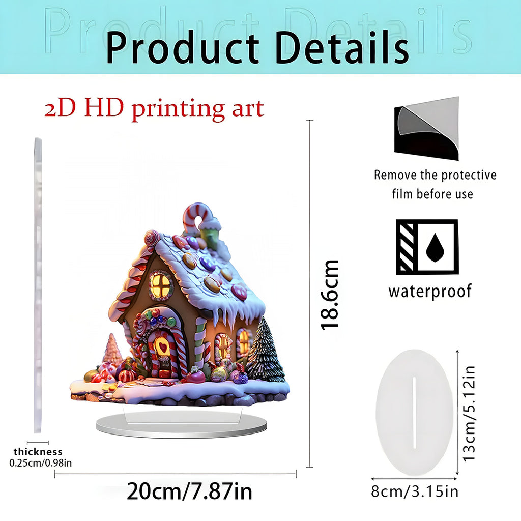 Cross-Border New Product Christmas Creative Acrylic Flat Christmas Party Home Desktop Decoration Crafts