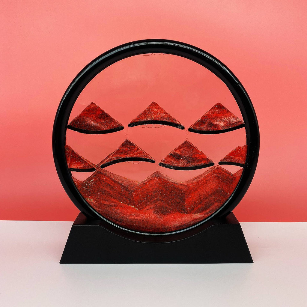 Source Factory Cross-border Explosions Creative 3D quicksand Painting Ornaments Small Hill Crafts Home Decompression Gift Round