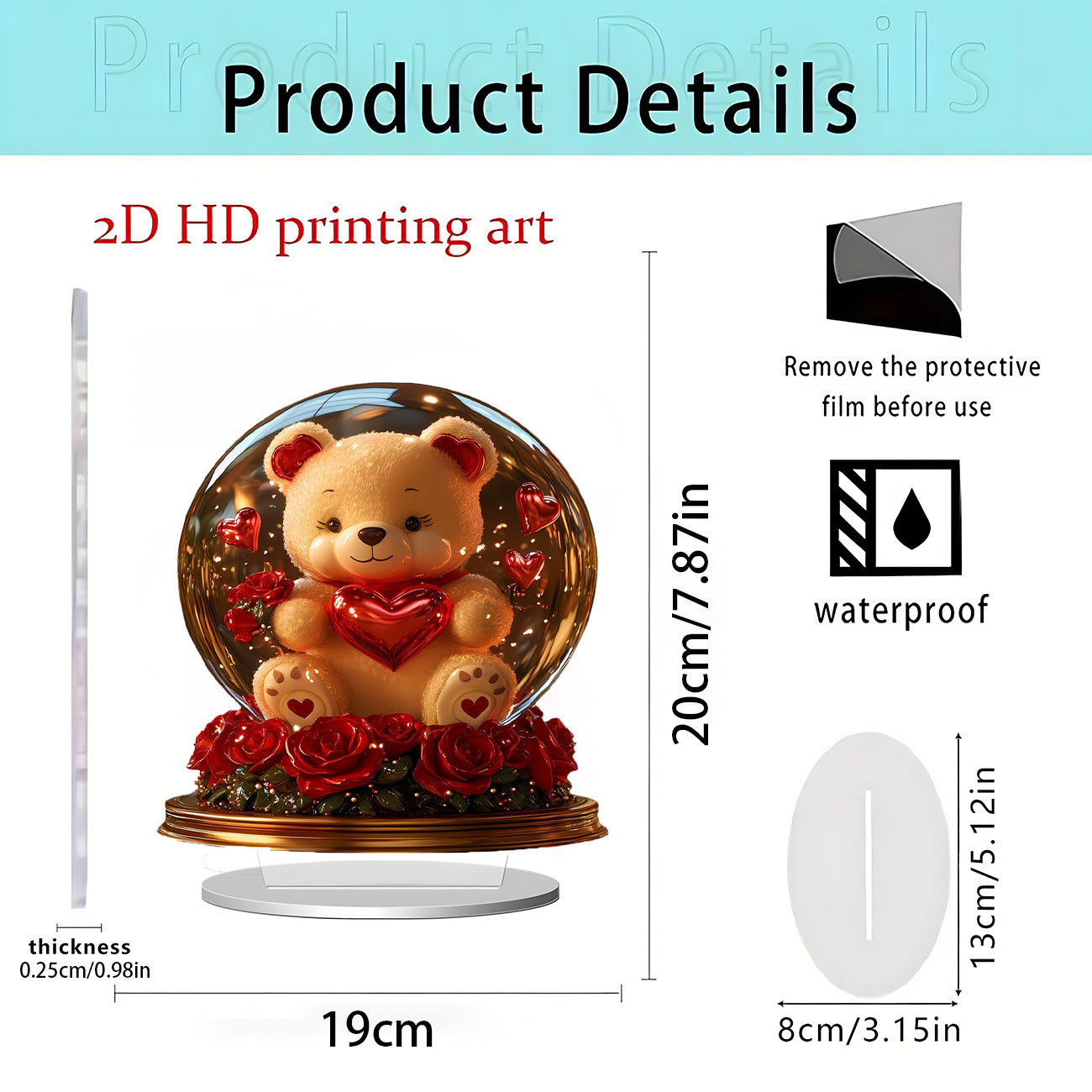 Cross-Border New Christmas Igloo Santa Claus Reindeer 2D Acrylic Flat Home Desktop Decoration