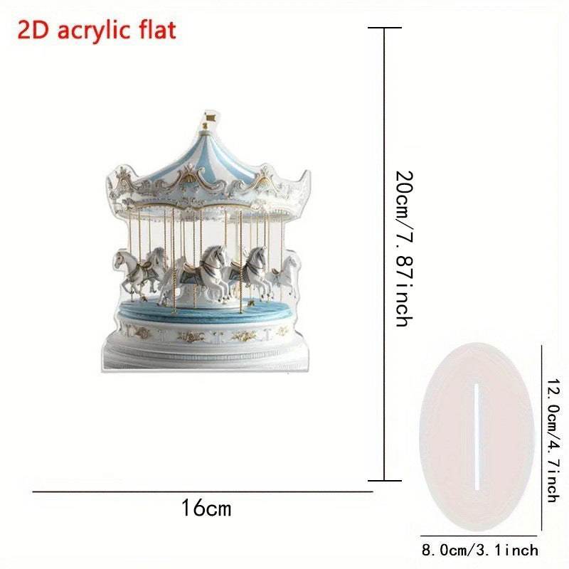 Charming Acrylic Carousel Music Box-perfect for living room, bedroom or office