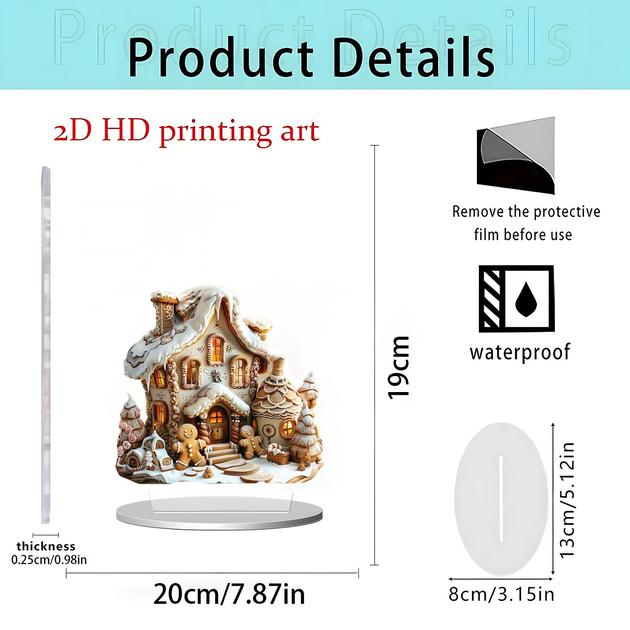 Cross-Border New Product Christmas Creative Acrylic Flat Christmas Party Home Desktop Decoration Crafts