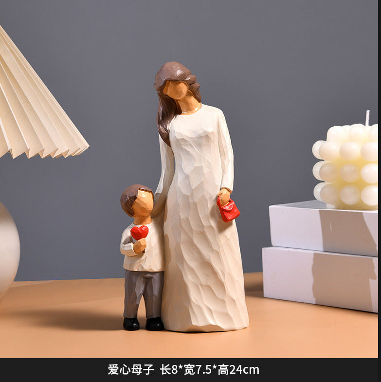 Nordic Creative Light Luxury Character Couple Ornaments Home Living Room Wine Cabinet Tv Cabinet High-End Decorative Ornaments
