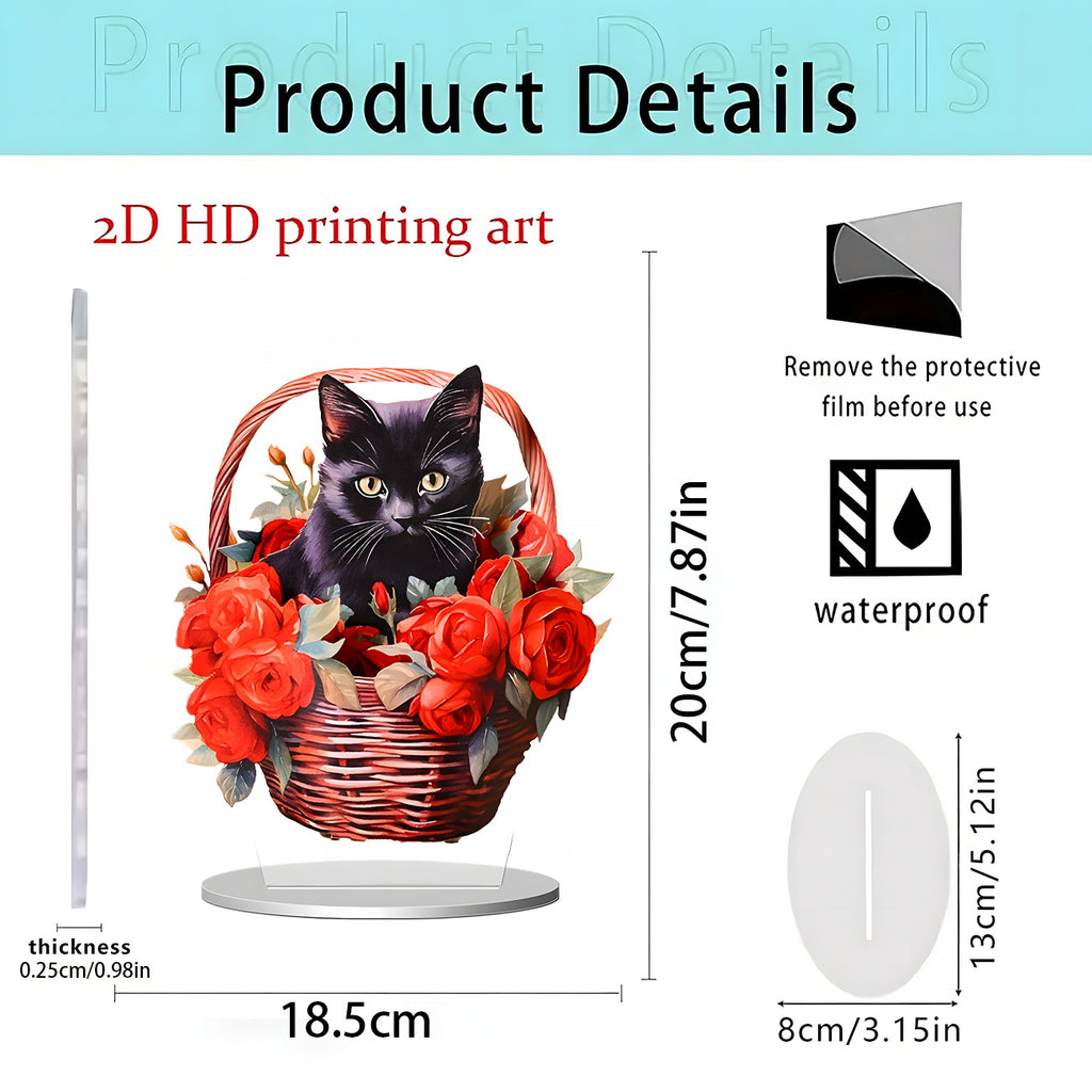 Cross-Border New Product Unicorn White Horse and Fairy 2D Acrylic Flat Stand Home Desktop Decoration Gift Ornaments