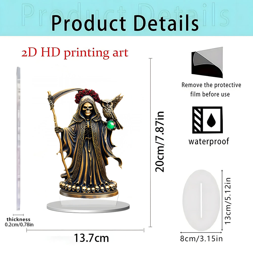 Cross-Border New Product Halloween Creative Funny Horror Doll 2D Acrylic Holiday Party Decoration Halloween Ornaments