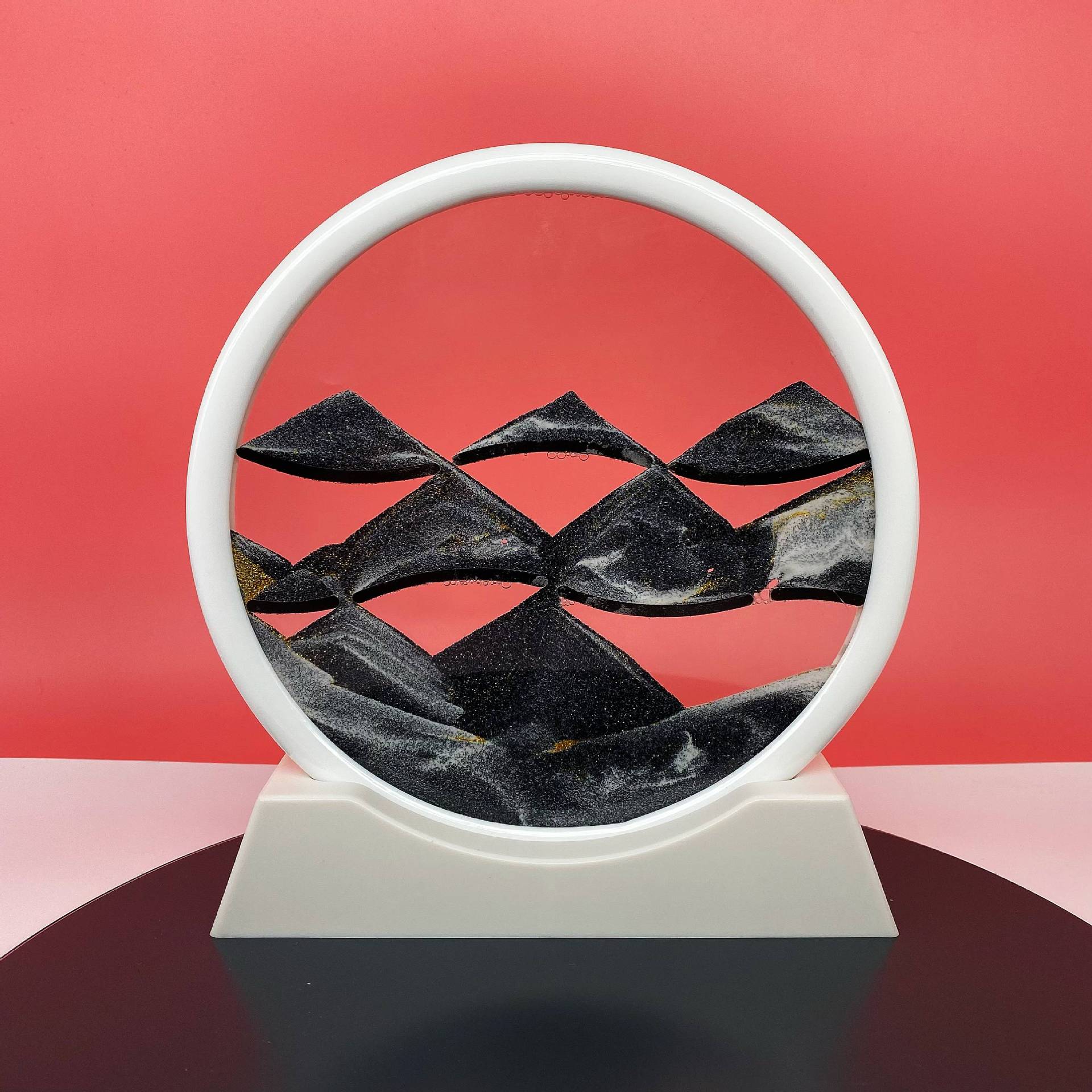 Source Factory Cross-border Explosions Creative 3D quicksand Painting Ornaments Small Hill Crafts Home Decompression Gift Round