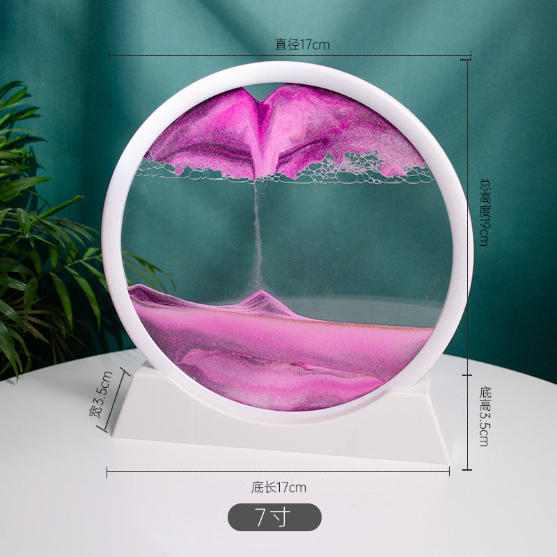 3d流沙画12寸桌面摆件家居客厅装饰办公室生态流沙画工艺品装饰品