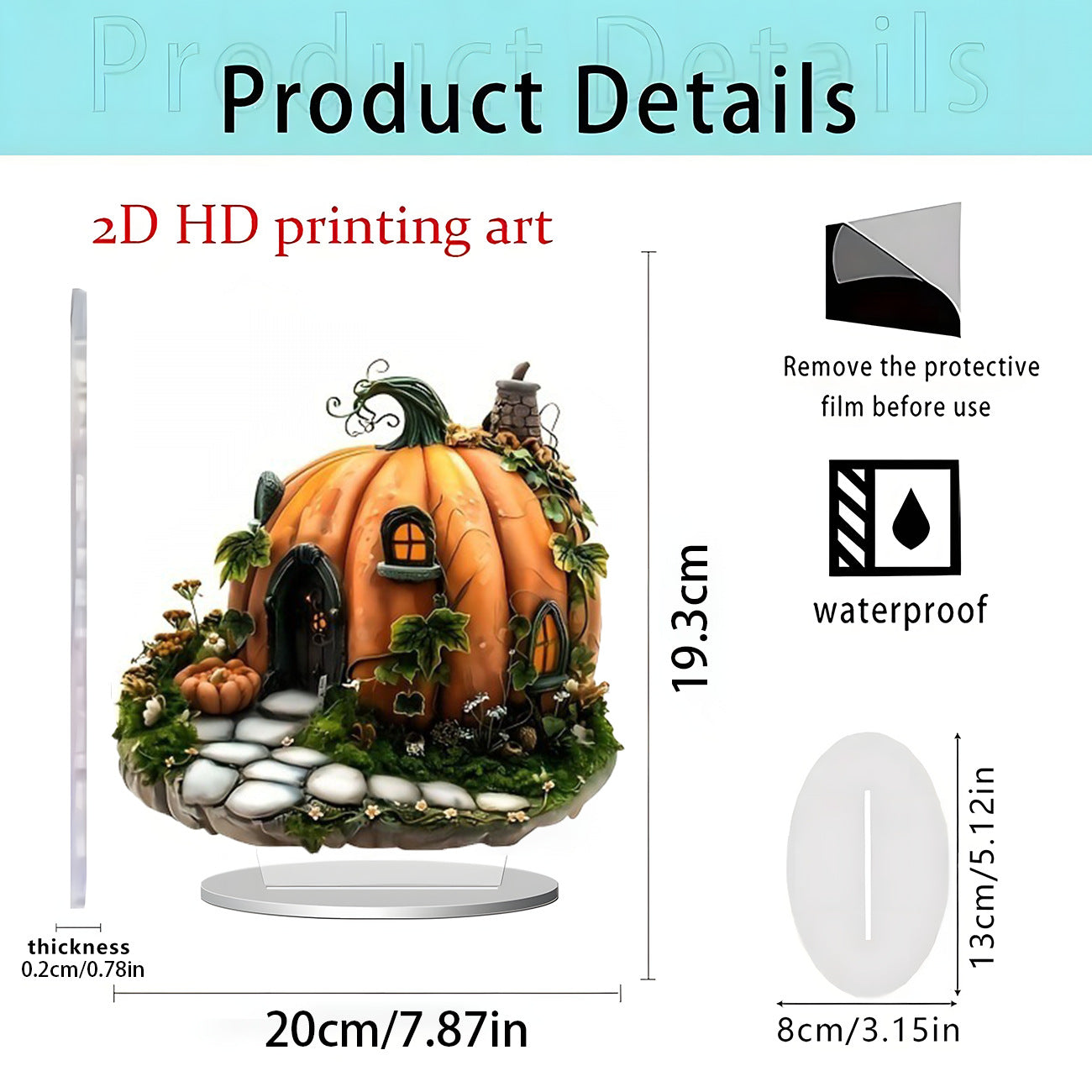 Cross-Border New Product Halloween Creative Funny Horror Doll 2D Acrylic Holiday Party Decoration Halloween Ornaments