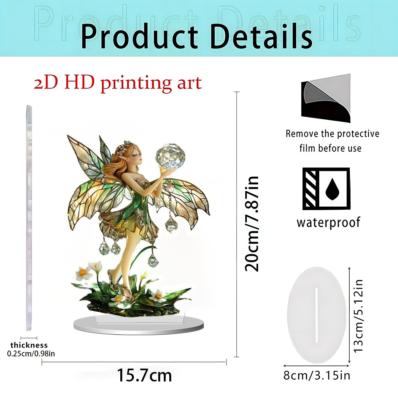 Cross-Border New Product Christmas Creative Acrylic Flat Christmas Party Home Desktop Decoration Crafts