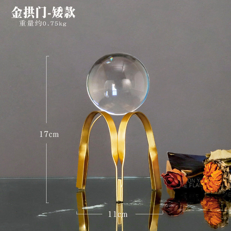 Scandinavian Style Accessible Luxury Golden Iron Leaf Decorations High-End Niche Living Room Tv Cabinet Wine Cabinet Desktop Decorations