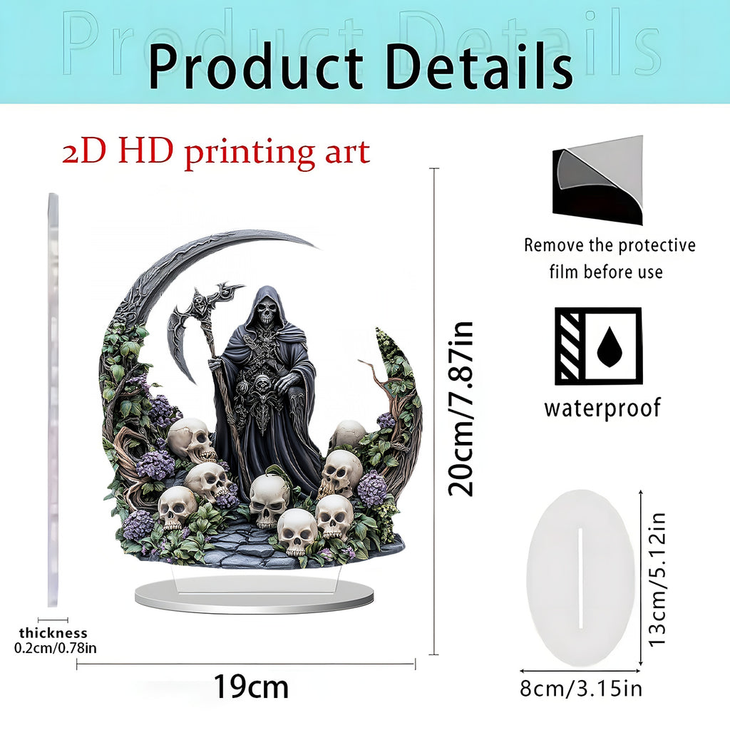 Cross-Border New Product Halloween Creative Funny Horror Doll 2D Acrylic Holiday Party Decoration Halloween Ornaments