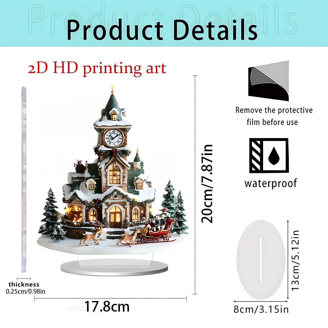 Cross-Border New Product Unicorn White Horse and Fairy 2D Acrylic Flat Stand Home Desktop Decoration Gift Ornaments