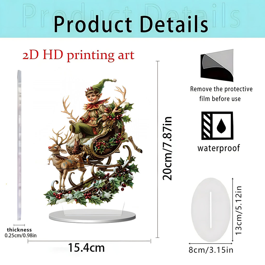 Cross-Border New Product Unicorn White Horse and Fairy 2D Acrylic Flat Stand Home Desktop Decoration Gift Ornaments