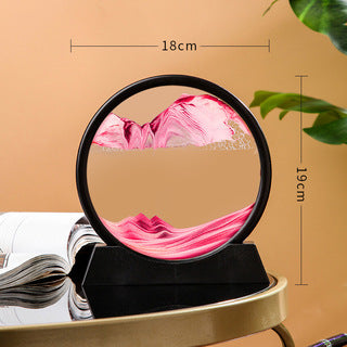 Source Factory Cross-border Explosions Creative 3D quicksand Painting Ornaments Small Hill Crafts Home Decompression Gift Round