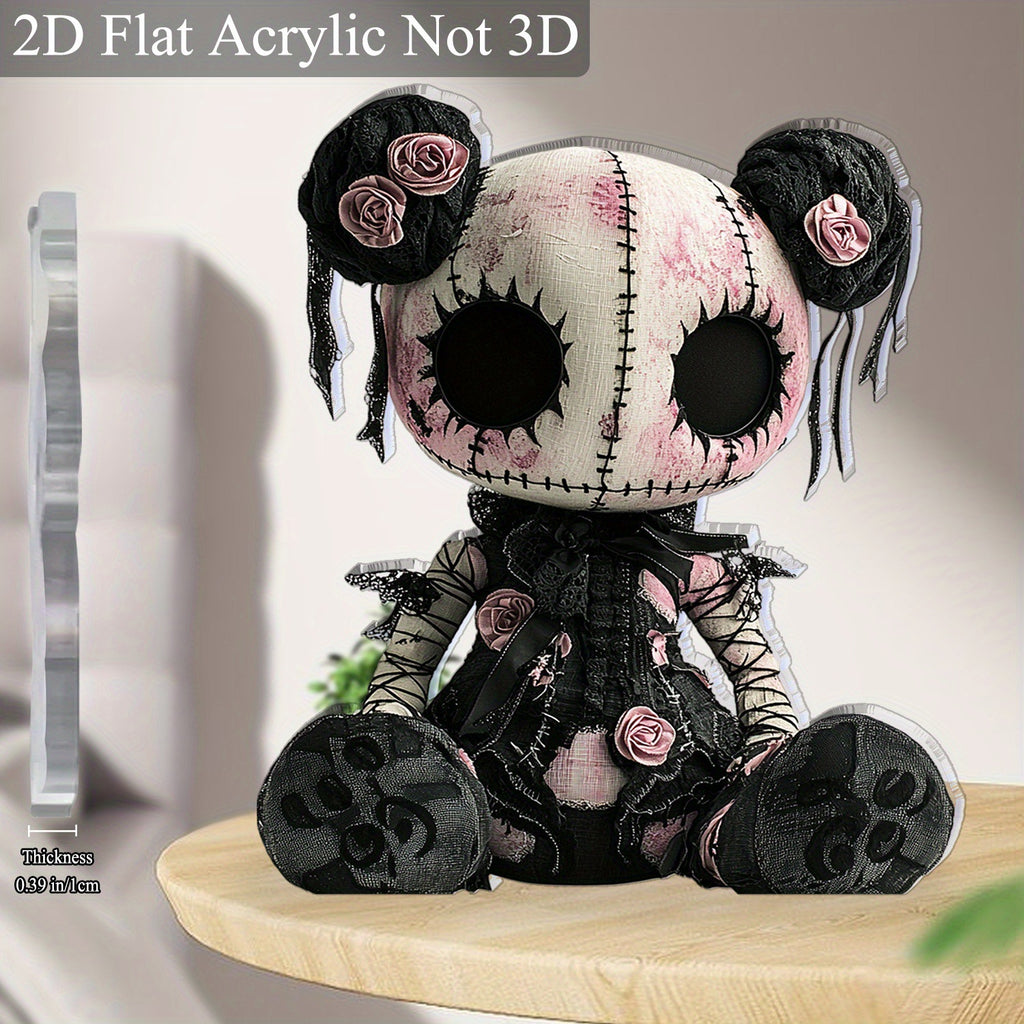 Cross-Border New Product Halloween Creative Funny Horror Doll 2D Acrylic Holiday Party Decoration Halloween Ornaments