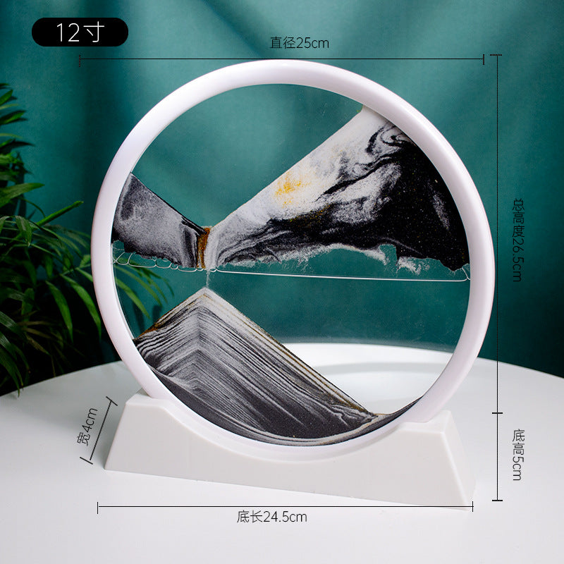 3d流沙画12寸桌面摆件家居客厅装饰办公室生态流沙画工艺品装饰品