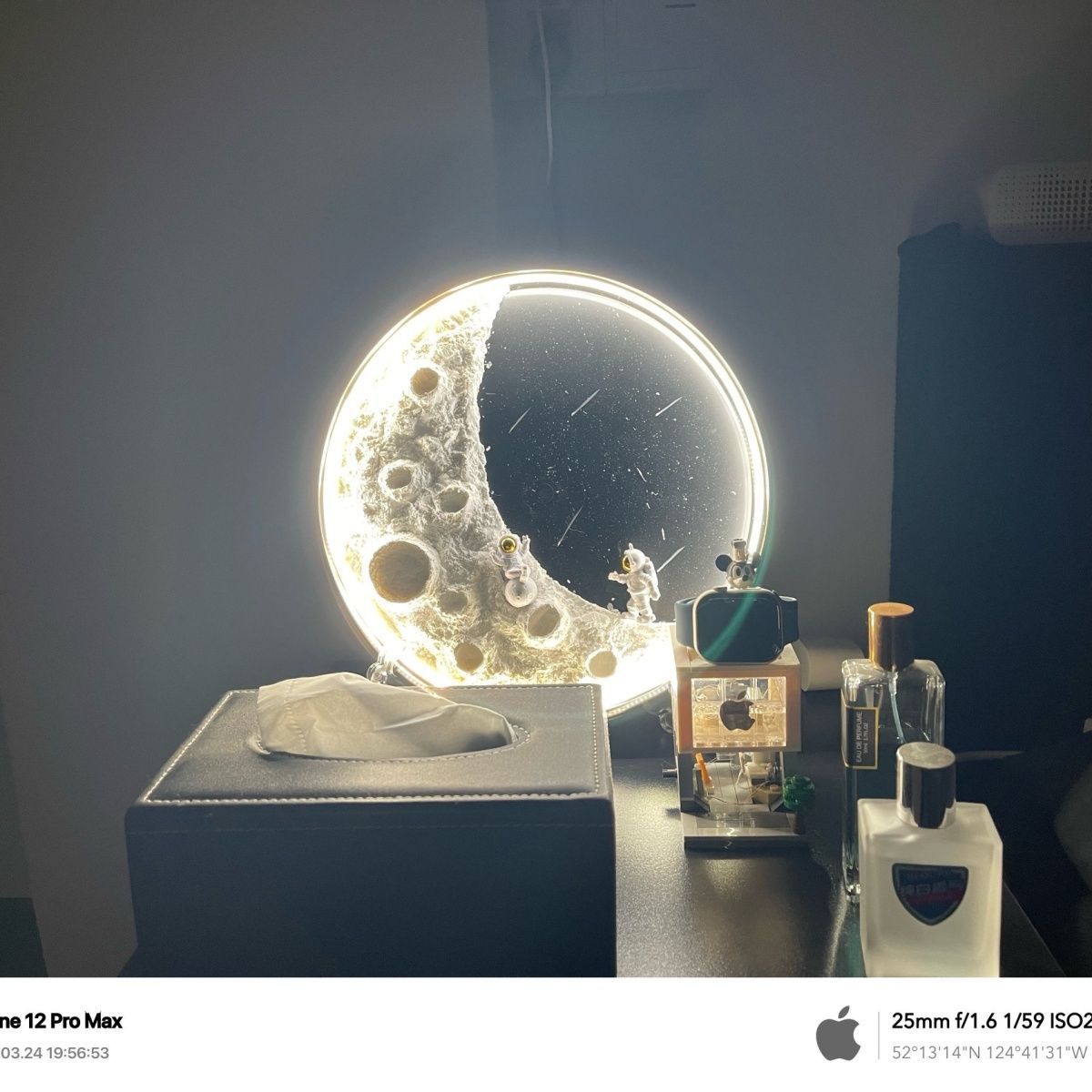 Homemade Textured Moon Lamp Material Kit DIY Creative Crescent Lamp Landscape Lamp Wall Lamp Decorative Lamp Smart