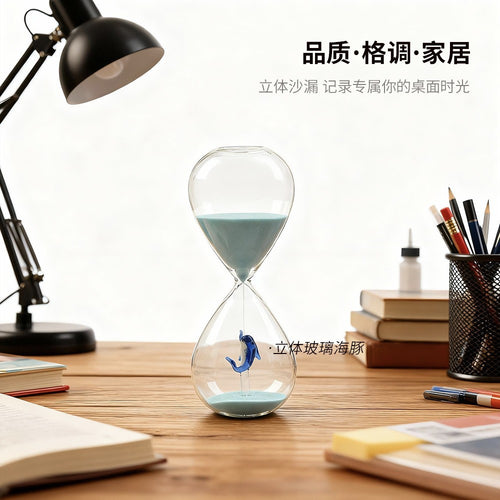 Creative 30-Minute Christmas Tree Hourglass Timer Bee Shape Home Decoration Glass Crafts Factory Wholesale