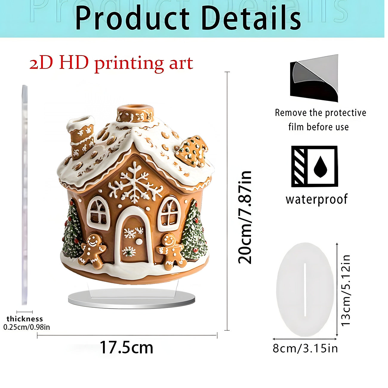 Cross-Border New Product Bohemian Style Santa Claus Reindeer Acrylic Flat Home Desktop Decoration Ornaments
