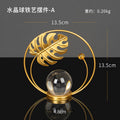 Scandinavian Style Accessible Luxury Golden Iron Leaf Decorations High-End Niche Living Room Tv Cabinet Wine Cabinet Desktop Decorations