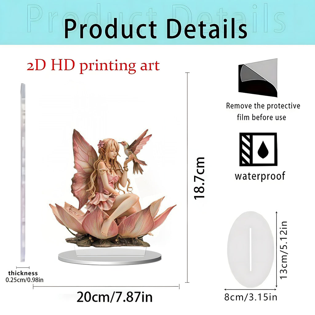 Cross-Border New Product Christmas Creative Acrylic Flat Christmas Party Home Desktop Decoration Crafts