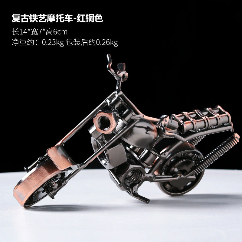 Cross-border Hot Selling Retro Style Iron Art Model Crafts Ornaments High-level Living Room Bedroom Desktop Decorations