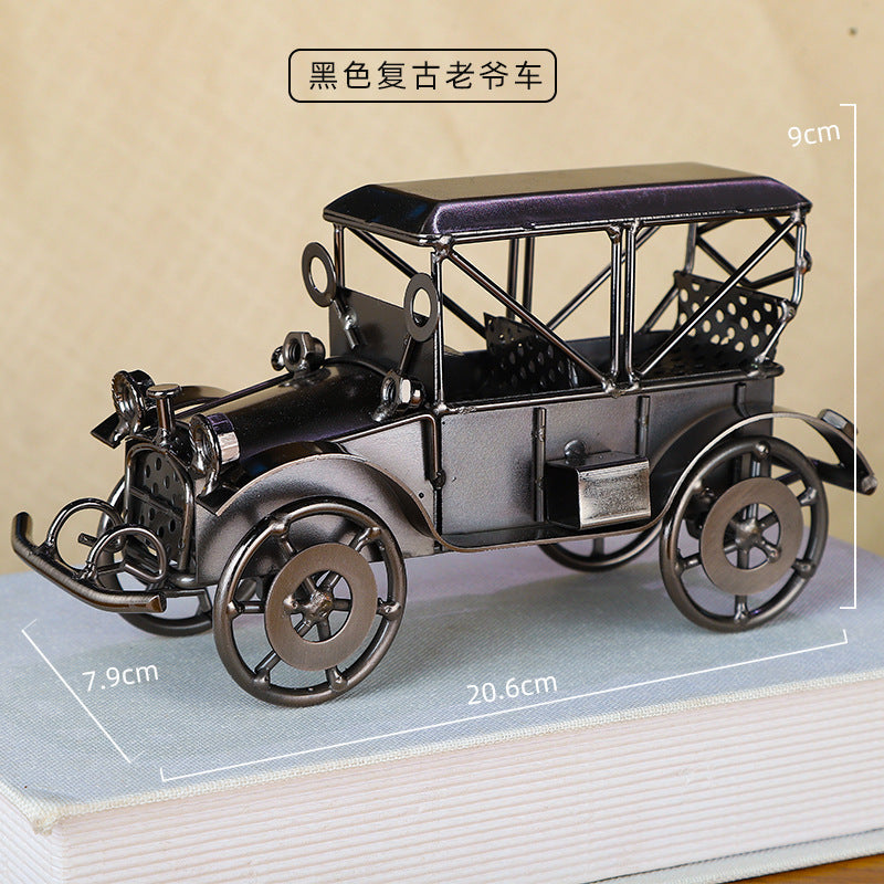 Cross-border Hot Selling Retro Style Iron Art Model Crafts Ornaments High-level Living Room Bedroom Desktop Decorations