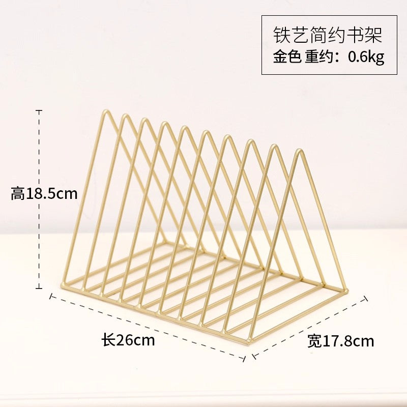 Home Decoration Wall Magazine Newspaper Storage Wall Storage Rack Simple Style High-End Iron Storage Rack Stereo