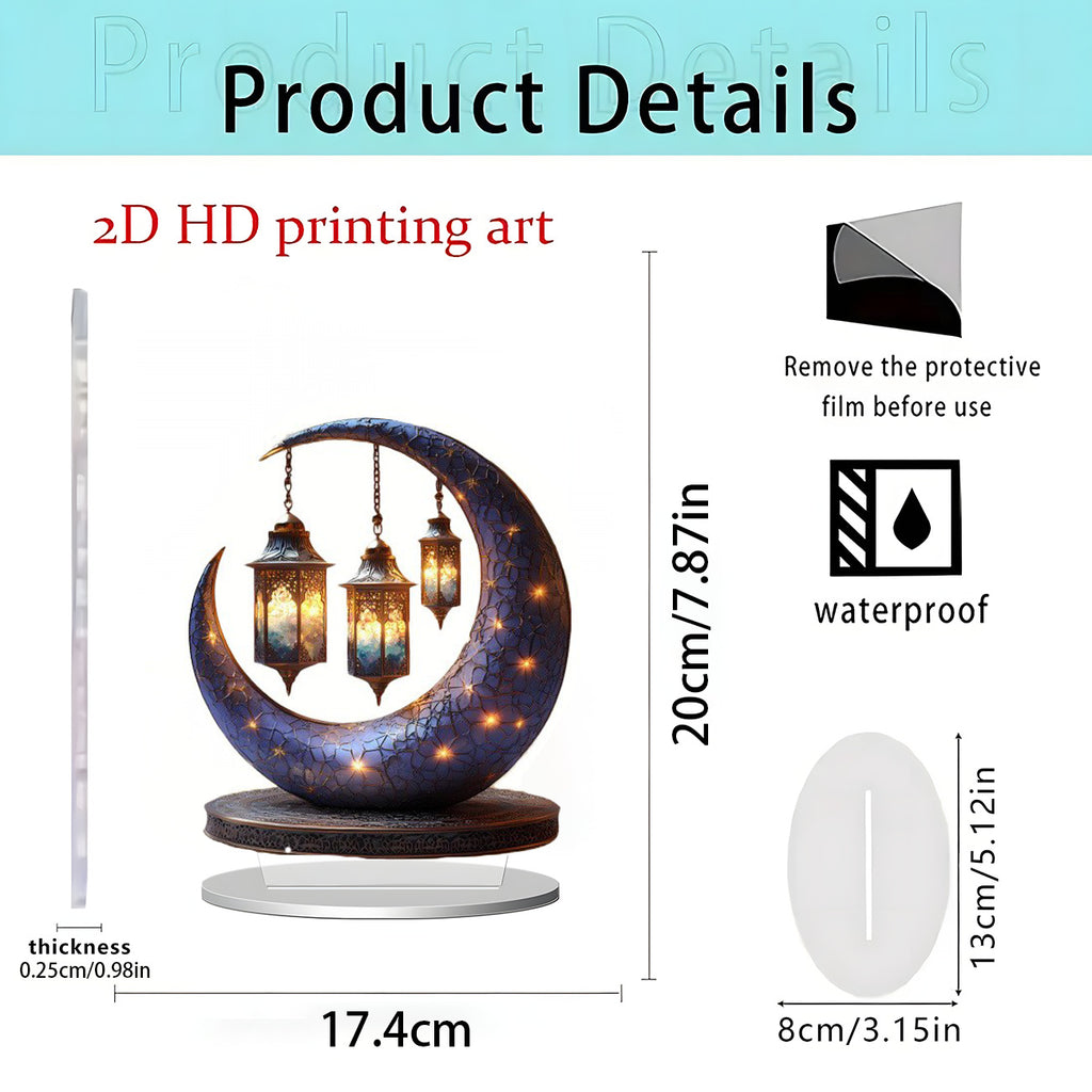 Cross-Border New Product Christmas Creative Acrylic Flat Christmas Party Home Desktop Decoration Crafts