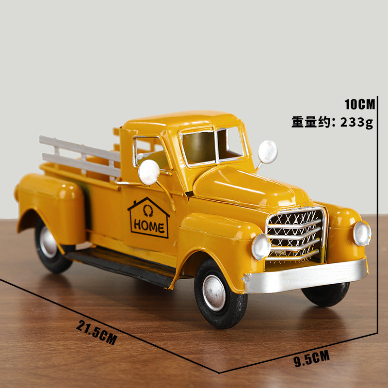 Cross-border Hot Selling Retro Style Iron Art Model Crafts Ornaments High-level Living Room Bedroom Desktop Decorations